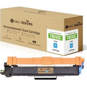 G&G, Toner, Toner vervangt Brother TN-243C Compatibel cyaan 1000 pagina's Reborn remanufact (C)