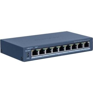 Hikvision DS-3E1309P-EI/M 8+2 poort 10/100 onbeheerde switch PoE (9 ports), Netwerkschakelaar, Grijs