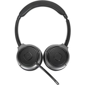 Targus AEH104GL hoofdtelefoon/headset Bedraad en draadloos Hoofdband Oproepen/muziek USB Type-C Bluetooth Zwart