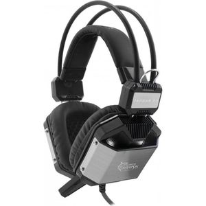 White Shark Hoofdtelefoon GH-1646 Jaguar-7.1 Zwart/Zilver (Bedraad), Gaming headset, Zwart