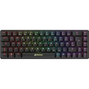 Sharkoon - PureWriter W65 - Toetsenbord - Zwart - RGB, 2,4 GHz Draadloze Verbinding, Kailh Rood