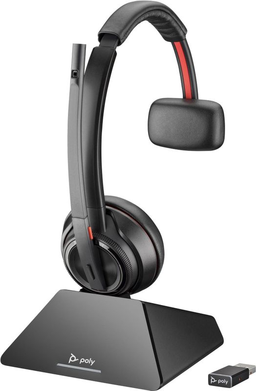 Poly - Savi 8210 Office Dect - Headset - Draadloos - Enkelzijdig