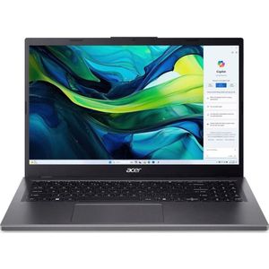 Acer Aspire 15 (15.60", 512 GB, 16 GB, DE, AMD Ryzen 5 8640HS), Notebook, Grijs