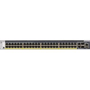 Netgear GSM4352PA: 48Port PoE+ Switch, 4x10G (52 ports), Netwerkschakelaar, Zwart