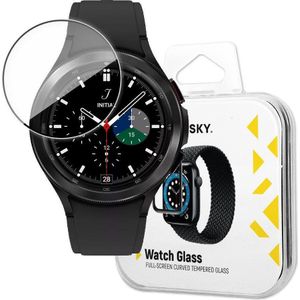 Wozinsky Horlogeglas hybride glas voor Samsung Galaxy Watch 4/5 44 mm zwart, Sporthorloge + Smartwatch-accessoires