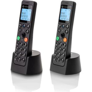 Motorola - DOT202 Twin - Telefoon - Zwart - Draadloze DECT - 2 Handsets