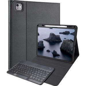 Accezz - QWERTZ Bluetooth Keyboard Bookcase - Zwart - Tablet Toetsenbord voor iPad Pro 13 (2024) M4