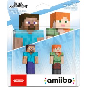 Nintendo amiibo Steve & Alex - Super Smash Bros (3DS, Switch, 2DS, Wii U), Andere spelaccessoires, Veelkleurig