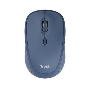 Trust - Datorpele Yvi+ Silent Blue - Draadloze Muis - Blauw - Ergonomisch Ontwerp