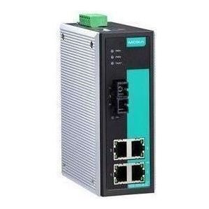 Moxa EDS-305-S-SC - Unmanaged Ethernet-switch met 4 10100BaseT(X)-poorten, 1 100BaseFX single-mode Po, Netwerkschakelaar
