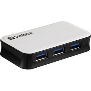 Sandberg USB 3.0 Hub - 4 Ports - Wit - 133-72
