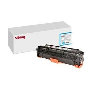 Viking - Tonercartridge - Cyaan - Compatibel met HP 305A CE411A - Standaard Capaciteit