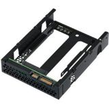Buffalo - QDA-A2AR - Dual SATA SSD naar 3,5 inch SATA RAID Adapter - Zwart - Materiaal: Kunststof