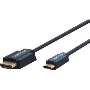 clicktronic USB-C naar HDMI kabel. M/M. Blauw. 2.0m (2 m, HDMI), Videokabel