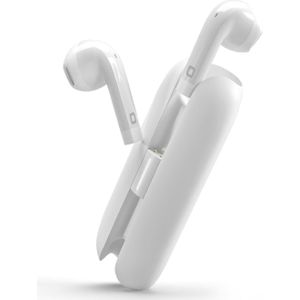 SBS - TWS Oortelefoon - Wit - Draadloze In-Ear Koptelefoon met Oplaadetui