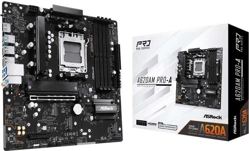 AsRock A620AM Pro-A - Moederbord - mATX - HDMI/DP - DDR5