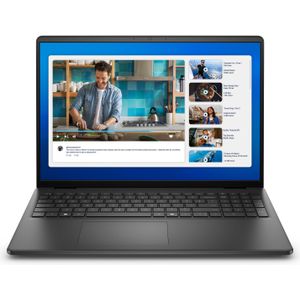 Dell 16 DC16250 (16", 512 GB, 16 GB, FR, Intel Core 7 150U), Notebook, Zwart