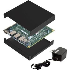 PC Engines APU3D4 bundel - bord, voeding, geheugen, behuizing, Intel i211 NIC, zwart, Ontwikkelborden + Kits