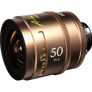 Dzofilm Arles Lustre 50mm T1.6 FF/VV Prime Cine Lens for PL (metric) (PL, Volledig formaat), Objectief, Goud