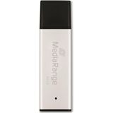 MediaRange - USB 3.0 Memory Stick - 64GB - Zilver - Aluminium Behuizing