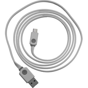 Peter Jäckel FLAT 1,5m USB Data Cable Wit voor Apple Lightning met synchronisatie- en oplaadfunctie (1.50 m, USB 2.0), USB-kabel