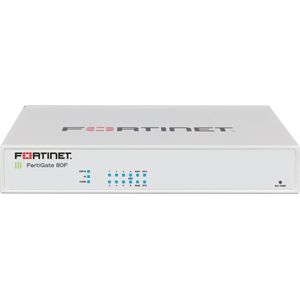 Fortinet FortiGate-80F - 8 x GE RJ45-poorten 2x RJ45 SFP gedeelde media WAN-poorten, Firewall