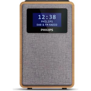 Philips TAR5005 (FM, DAB+), Radio, Bruin, Grijs