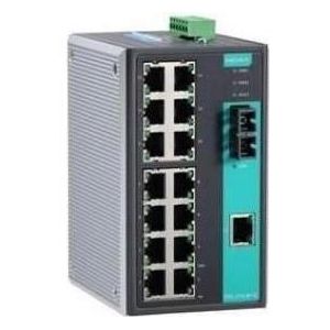 Moxa EDS-316-S-SC - Unmanaged Ethernet-switch met 15 10/100BaseT(X)-poorten, 1 100BaseFX-poort (15 ports), Netwerkschakelaar