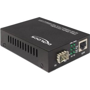 Delock Mediaconverter 10/100/1000Base-T naar 100/1000Base-X SFP (Media-omzetter), Netwerk accessoires