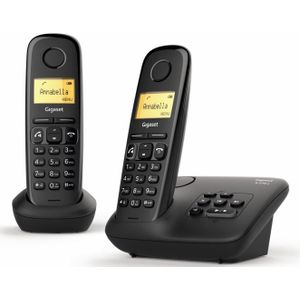 Gigaset A270A Duo - Draadloze telefoon - Antwoordapparaat met nummerweergave, Telefoon, Zwart