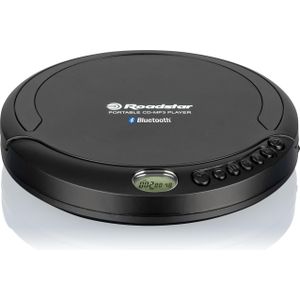 Roadstar - PCD-499BT - Draagbare MP3-Speler - Zwart - Inclusief Hoofdtelefoon en Voedingskabel