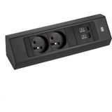 Bachmann - STCASKUSBBZ - Hoekstopcontact - USB A/C - Kort