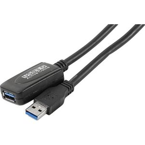 Exertis Connect Actieve USB 3.0 verlengkabel met versterker, USB St. A/ USB Bu. A , 5,0 m, USB-kabel