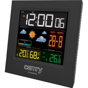 Camry CR 1166 Digitaal Weerstation AC/Batterij, Weerstation, Zwart