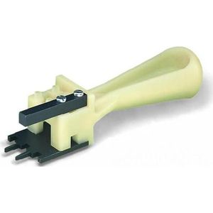 Wago 249-100 Montagegereedschap voor klemmen met PE vergrendelingscontact, Elektronica benodigdheden + Behuizing, Zwart, Beige