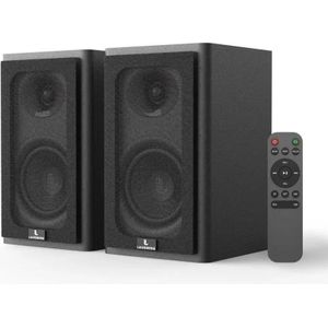 Laudberg XS1B bookshelf speakers 2.0 80W black (1 paar, 80 W), HiFi + Home Cinema luidsprekers, Zwart