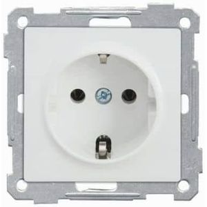 Mutlusan Candela module stopcontact wit, Knoppen + Schakelaars, Wit