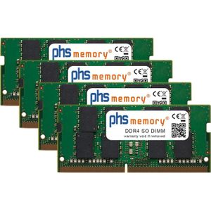 PHS-memory RAM geschikt voor Dell Precision 7710 (Precisie 7710, 4 x 32GB), RAM Modelspecifiek