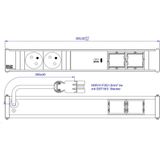 Bachmann - CONI - Stekkerdoos - Aluminium - USB-C 60W - 0,2 m Kabel