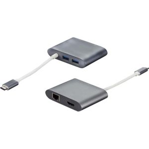 E+P CC366 USB-C Hub (USB-C, 2 ports), Docking station + USB-hub