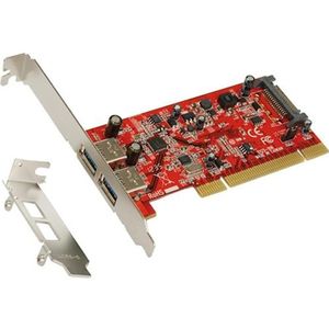 Exsys EX-1092, 2-poorts USB 3.0, PCI, Controlekaart
