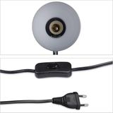 Relaxdays bureaulamp - tafellamp - E27-fitting - nachtlamp - kantelbaar - metaal - zilver