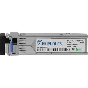 BlueOptics BO15C3149640DIN Bidi SFP Transceiver 1000BASE-BX-U 40KM industrial, Zendontvangers, Zilver