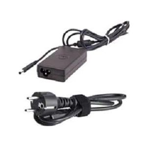 Dell EUR AC-adapter met netsnoer (Kit) (45 W), Voeding voor notebooks, Zwart