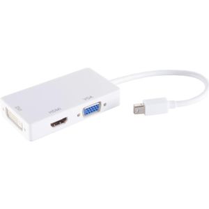 Shiverpeaks Basic DisplayPort-stekker naar HDMI/DVI/VGA-aansluiting, wit, Videokabel