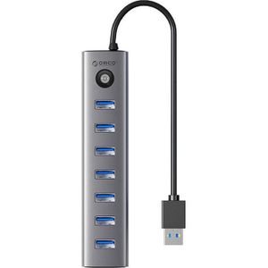 Orico - CL7U - USB-C naar 7x USB 3.0 Hub - Grijs - 7 Poorten