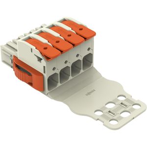 10x Wago 832-1104/314-000 1-draads vrouwelijke connector Hendel Vergrendeling Trekontgrendeling, Elektronica benodigdheden + Behuizing, Grijs