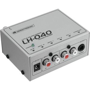 Omnitronic LH-040 (Instapniveau), Phono voorversterker, Zilver