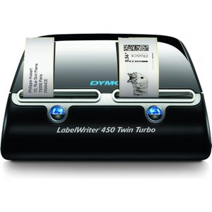 Dymo Labelwriter 450 Twin Turbo (300 dpi), Labelprinter, Zilver, Zwart