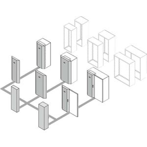 Rittal SK 3201.850 Grijze deur voor klimaatregeling, Accessoires voor serverkasten, Grijs